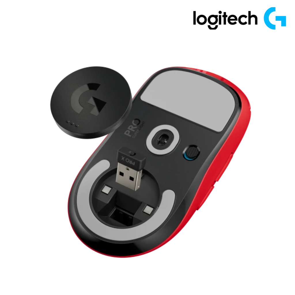Logitech G PRO X HERO Mouse Superlight Wireless 25000 DPI Rojo