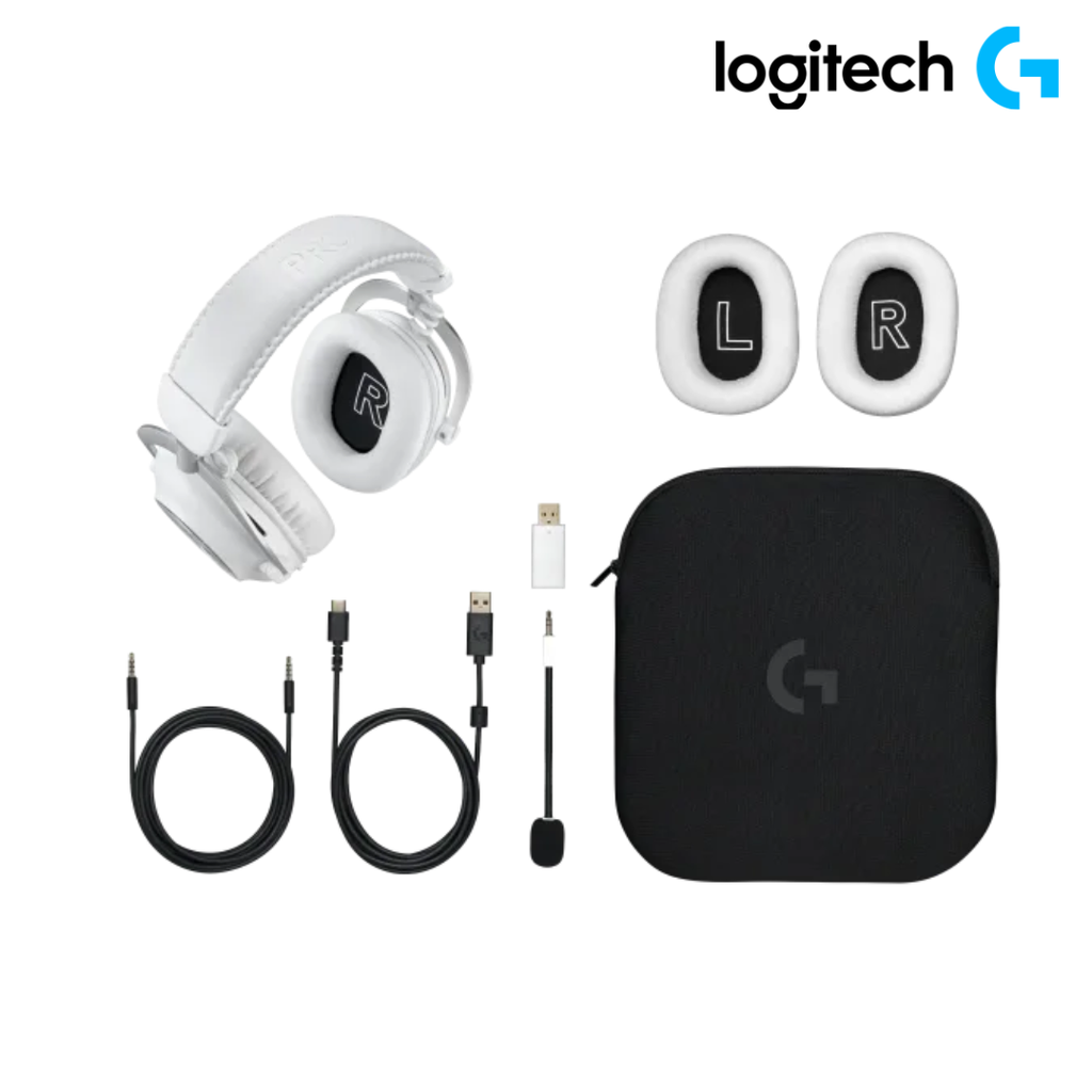 Logitech G PRO X 2 Lightspeed Blanco Audifono c/Microfono Wireless / BT / 3.5 mm