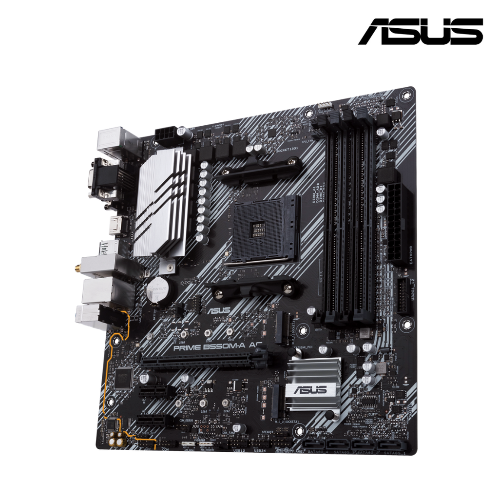 ASUS PRIME B550M-A AC Motherboard Chipset AMD B550 Socket AMD AM4 mATX