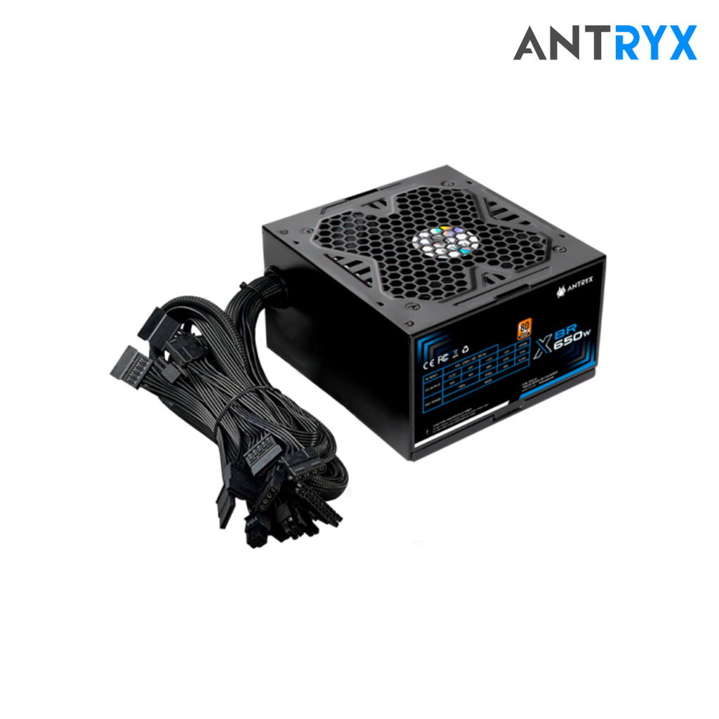 Antryx XBR-650 Fuente De Poder 650w Atx 80 Plus Bronze No Modular Negro