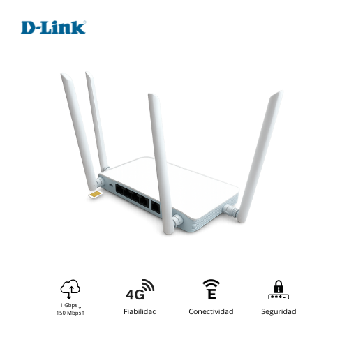 D-Link N300 G403 Router 4G Smart 4 x LAN y 1 x WLAN 10/100 Mbps