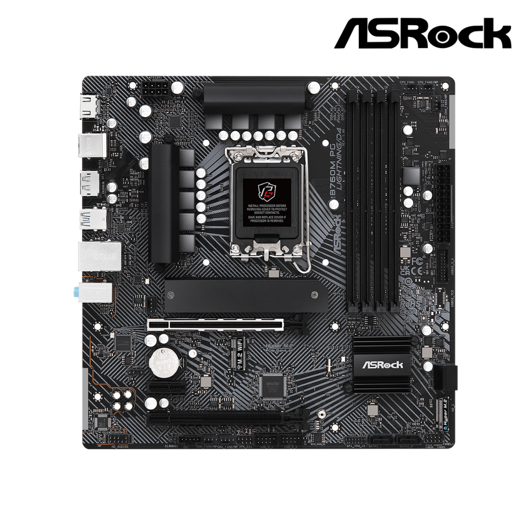 AsRock B760M PG Motherboard Lightning D4 Chipset Intel B760 LGA1700 mATX