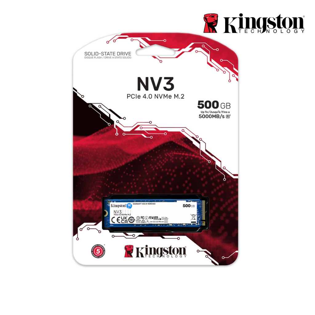 Almacenamiento SSD M.2 NVMe Kingston 500GB NV3 PCIe 4.0