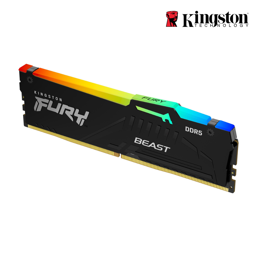 Kingston Fury Beast RGB Black Memoria RAM DDR5 16GB 5600MHz CL40