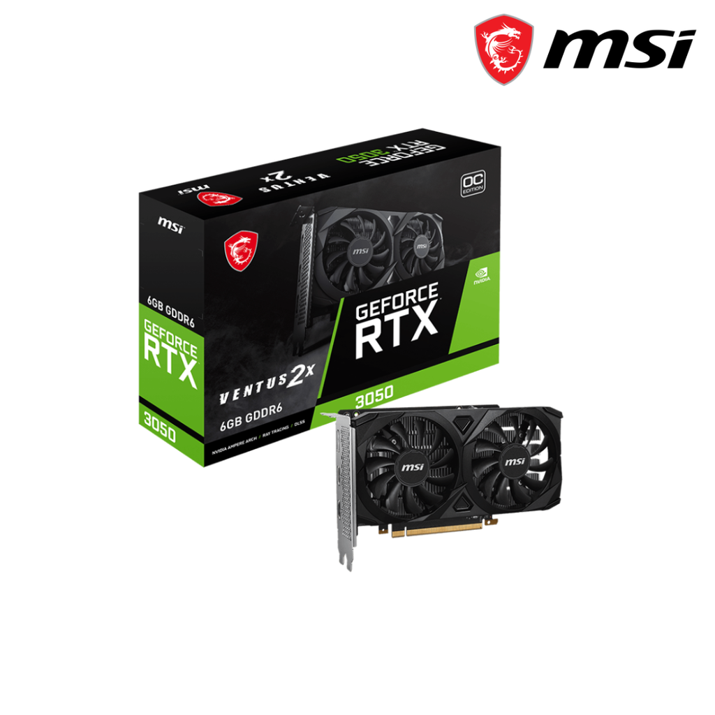 MSI GeForce RTX 3050 Tarjeta de video Ventus 2X 6G OC 6GB GDDR6 PCI-Express Gen 4.0