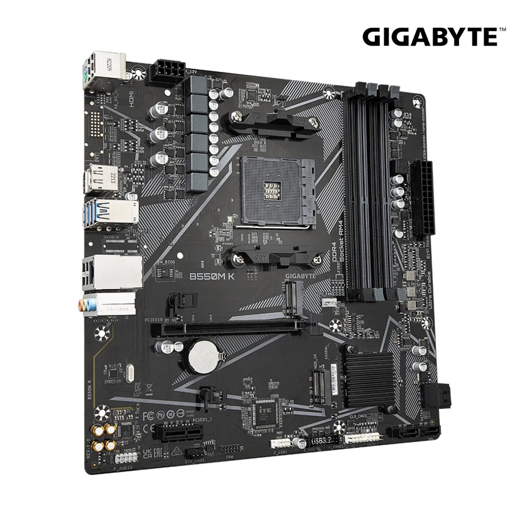 Placa Base Gigabyte B550M K AM4 Chipset AMD Socket AM4 Micro ATX