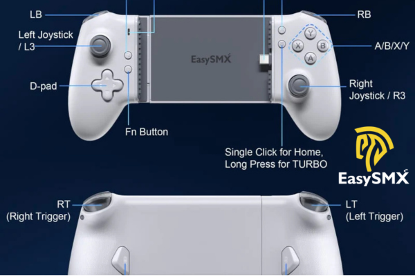 Controlador de Juevos Moviles EasySMX M15 con Joysticks en Efecto HALL