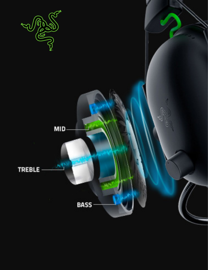 Adifonos con Microfono Razer BlackShark V2 7.1 Multi-Plataforma Negro