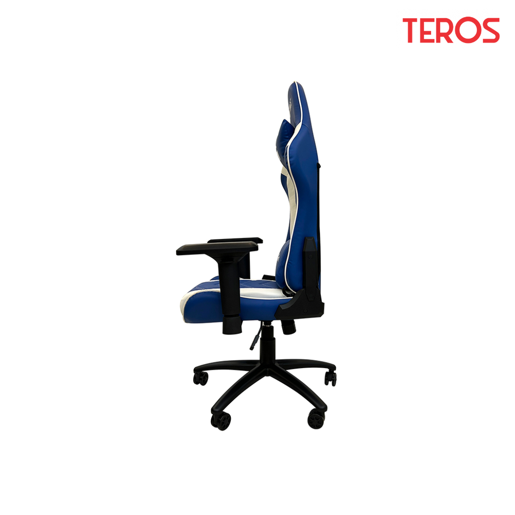 TEROS TE-8126B Silla Gamer Azul con Blanco