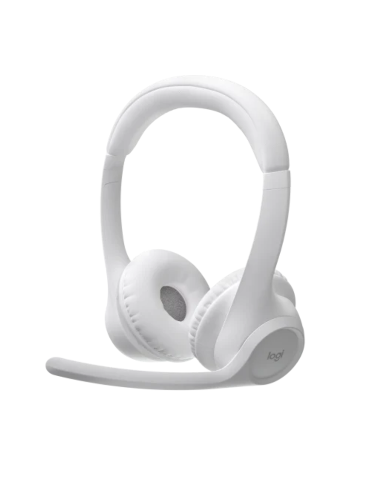 Audífono c/microf. Logitech zona 300 bluetooth/20hrs White