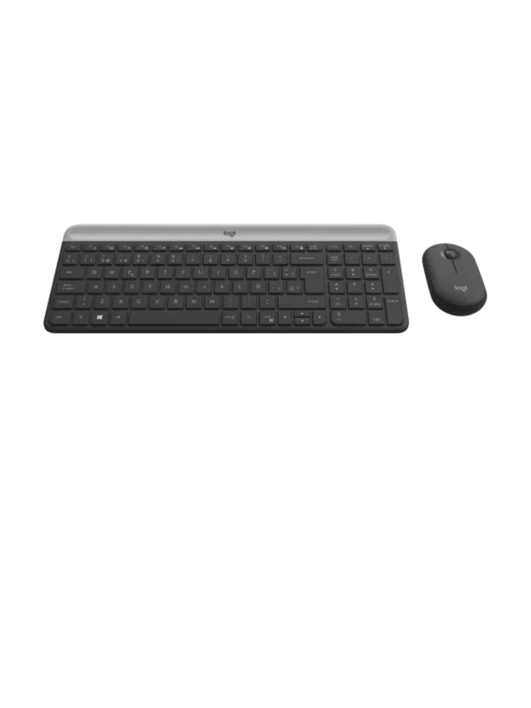 Teclado Logitech + Mouse Mk470 Wireless Slim USB Black