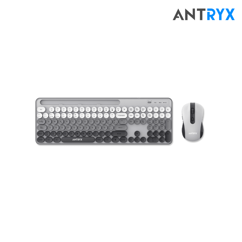 Antryx Kit + Teclado Wireless + Mouse WS-970 Gray Holder Slot
