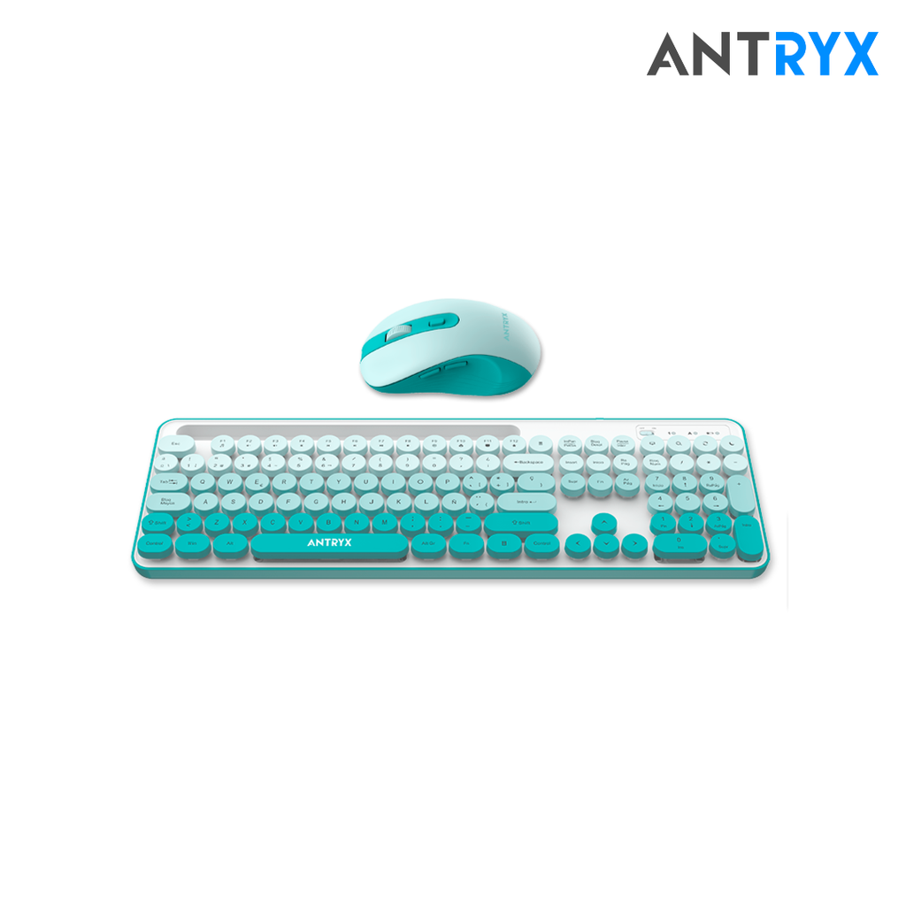 Antryx Kit + Teclado Wireless + Mouse WS-970 Green Holder Slot