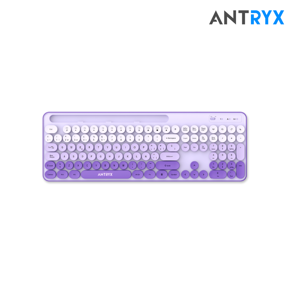 Antryx Kit + Teclado Wireless + Mouse WS-970 Purple Holder Slot