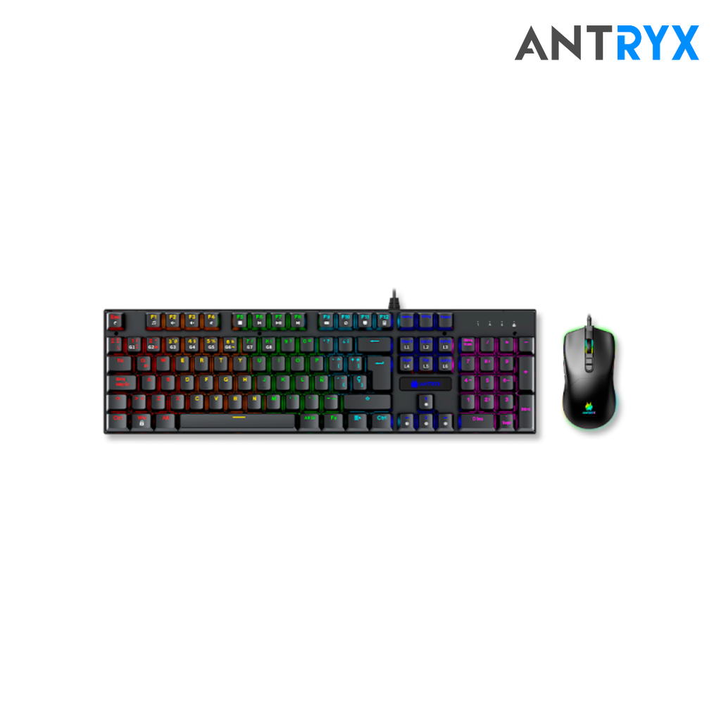 Antryx Kit gaming Teclado Mecanico Blue Switch + Mouse GC-3100 Black