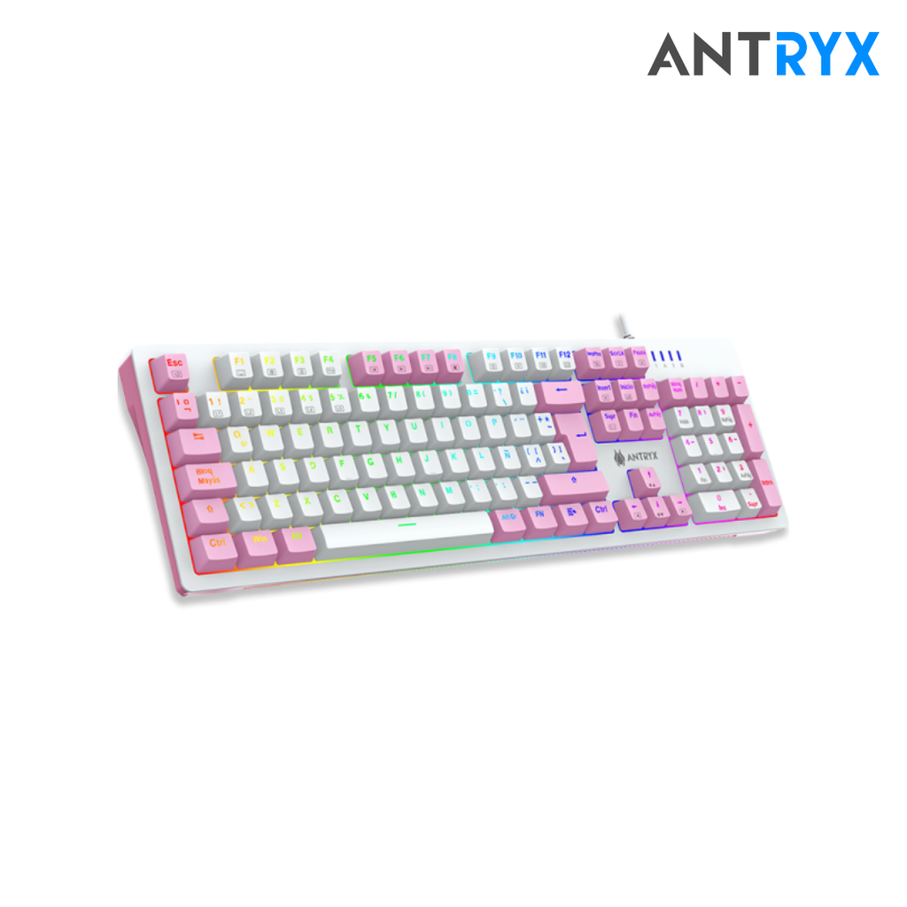 Antryx Kit gaming Teclado Mecanico Blue Switch + Mouse GC-5400 Pink