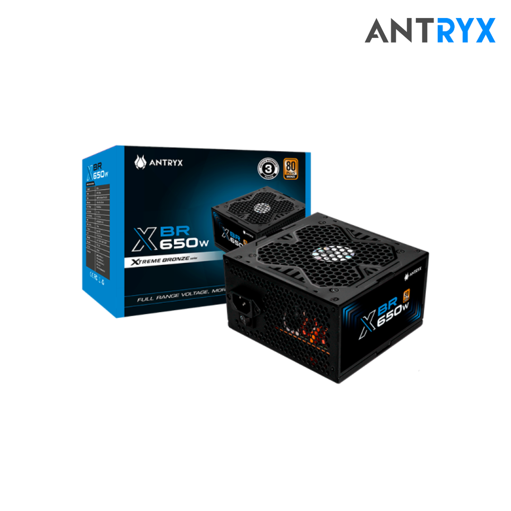 [210480] Fuente De Poder Antryx XBR-650 650w Atx 80 Plus Bronze No Modular Negro