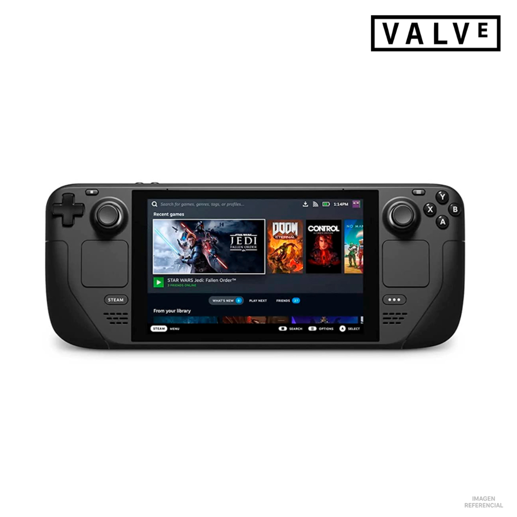 Valve Consola Portatil Steam Deck Pantalla Tactil IPS Color Negro