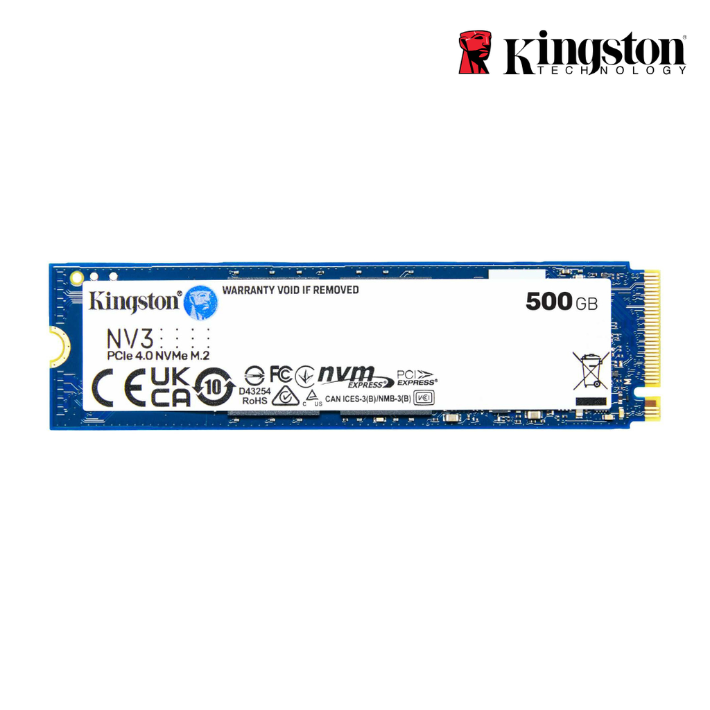 Almacenamiento SSD M.2 NVMe Kingston 500GB NV3 PCIe 4.0