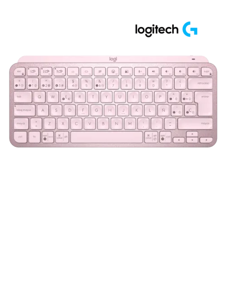 Teclado Logitech MX Keys mini Multi-Device BT iluminado rose Sp 