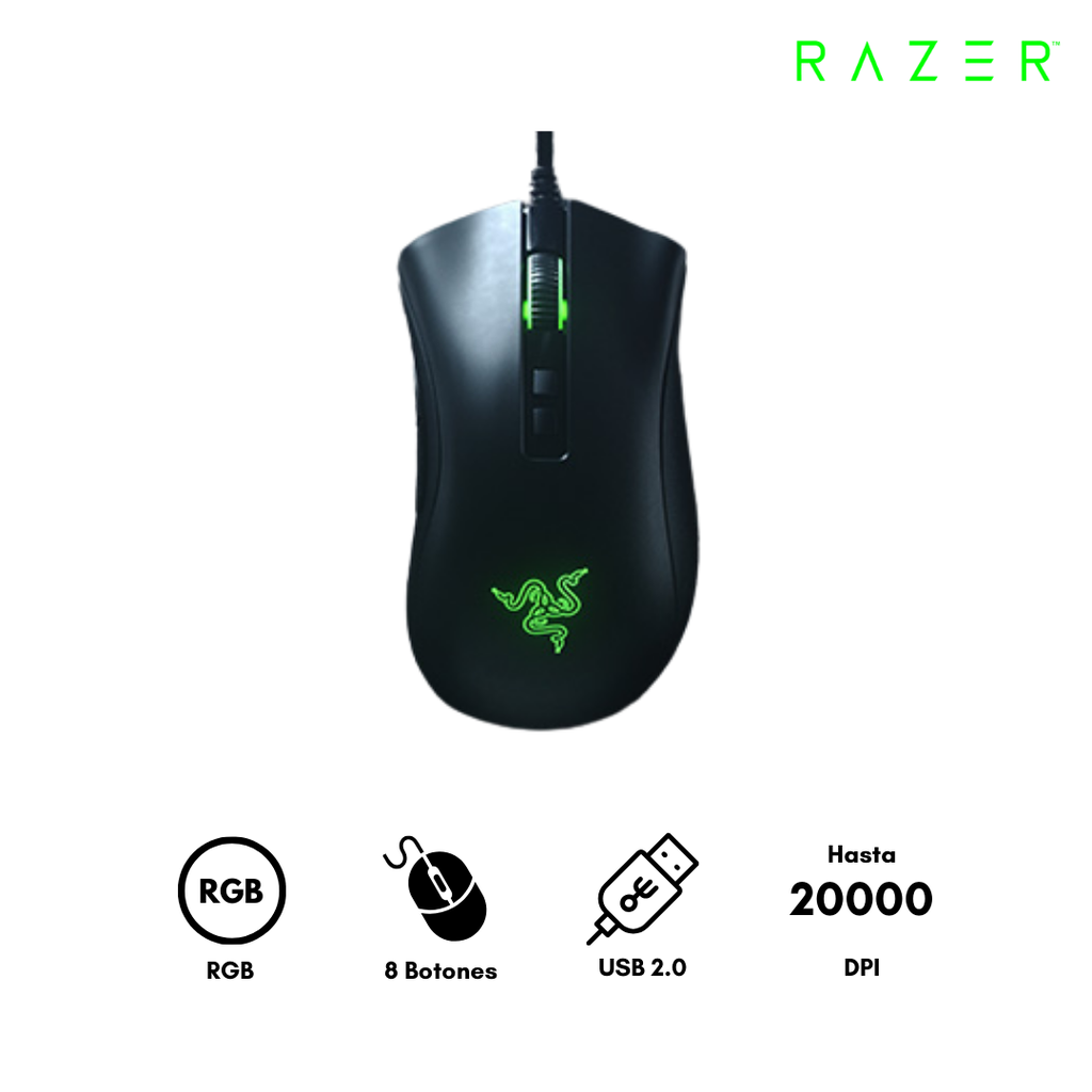 Razer Deathadder V2 Mouse Cable DPI 2000 Synapse