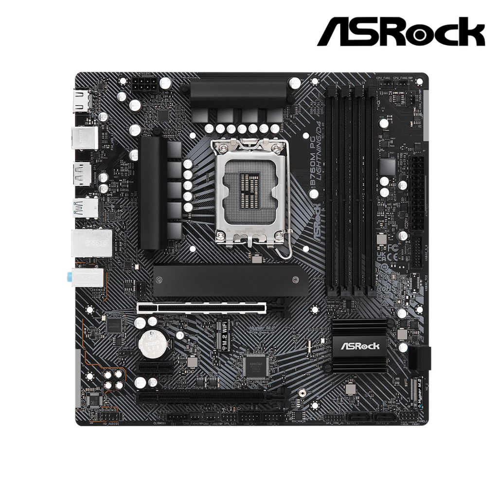 Placa Base AsRock B760M PG Lightning D4 Chipset Intel B760 LGA1700 mATX