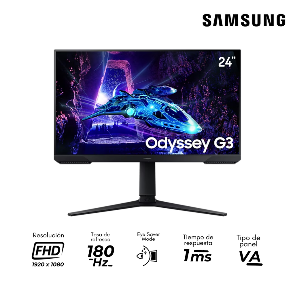 Samsung Odyssey G3 Monitor 24" FHD 1ms 180Hz