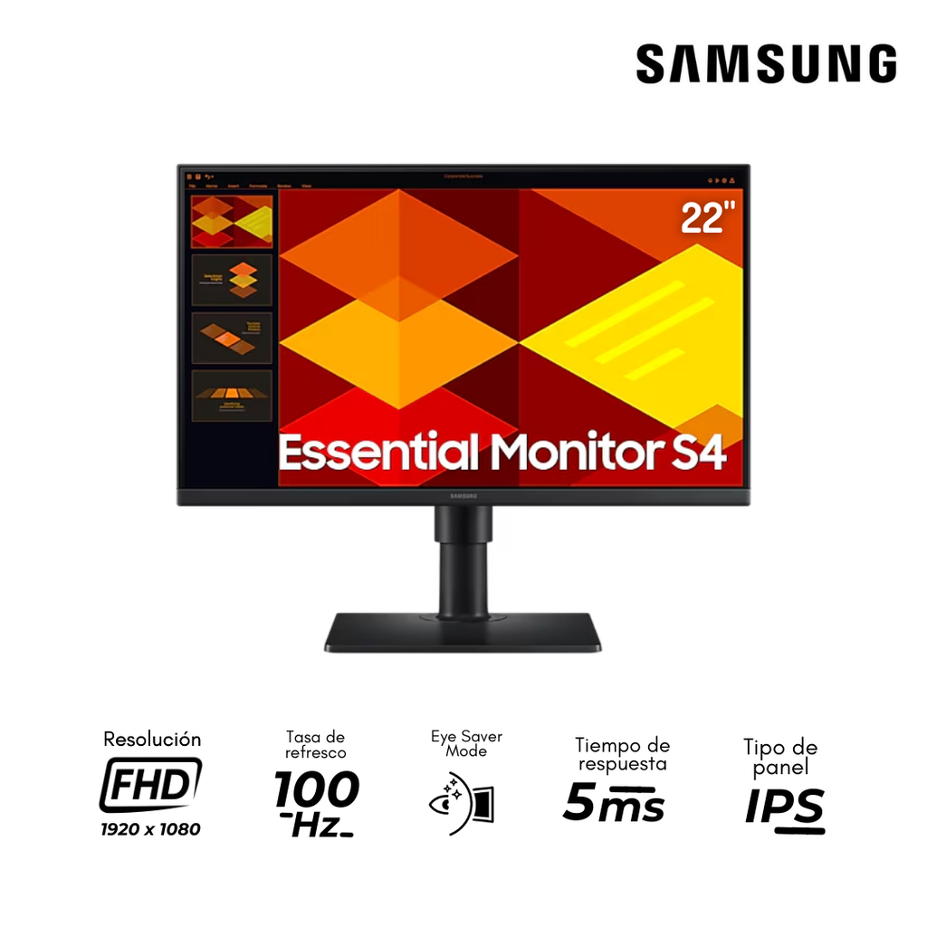 [209305] Samsung Essential Monitor S4 D400 22" IPS FHD 100Hz