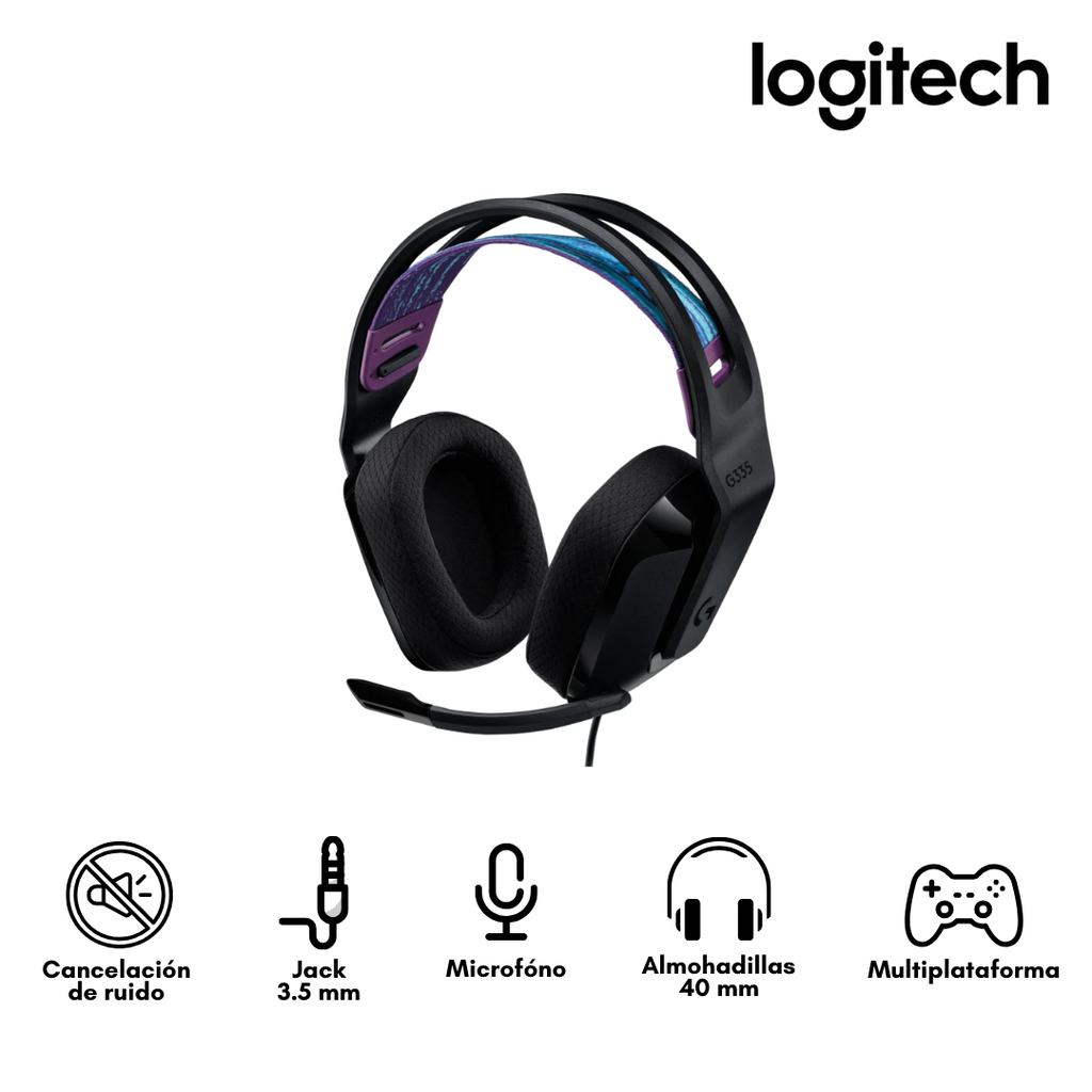 Auriculares Logitech G335 Gaming  Negro