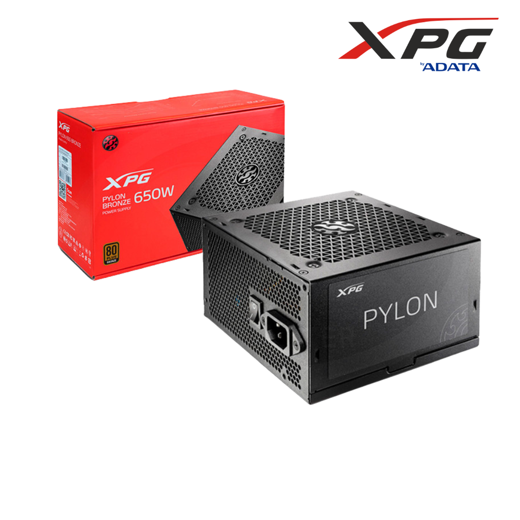 [209451] XPG Pylon Fuente De Poder 650w Atx 80 Plus Bronze No Modular Negro