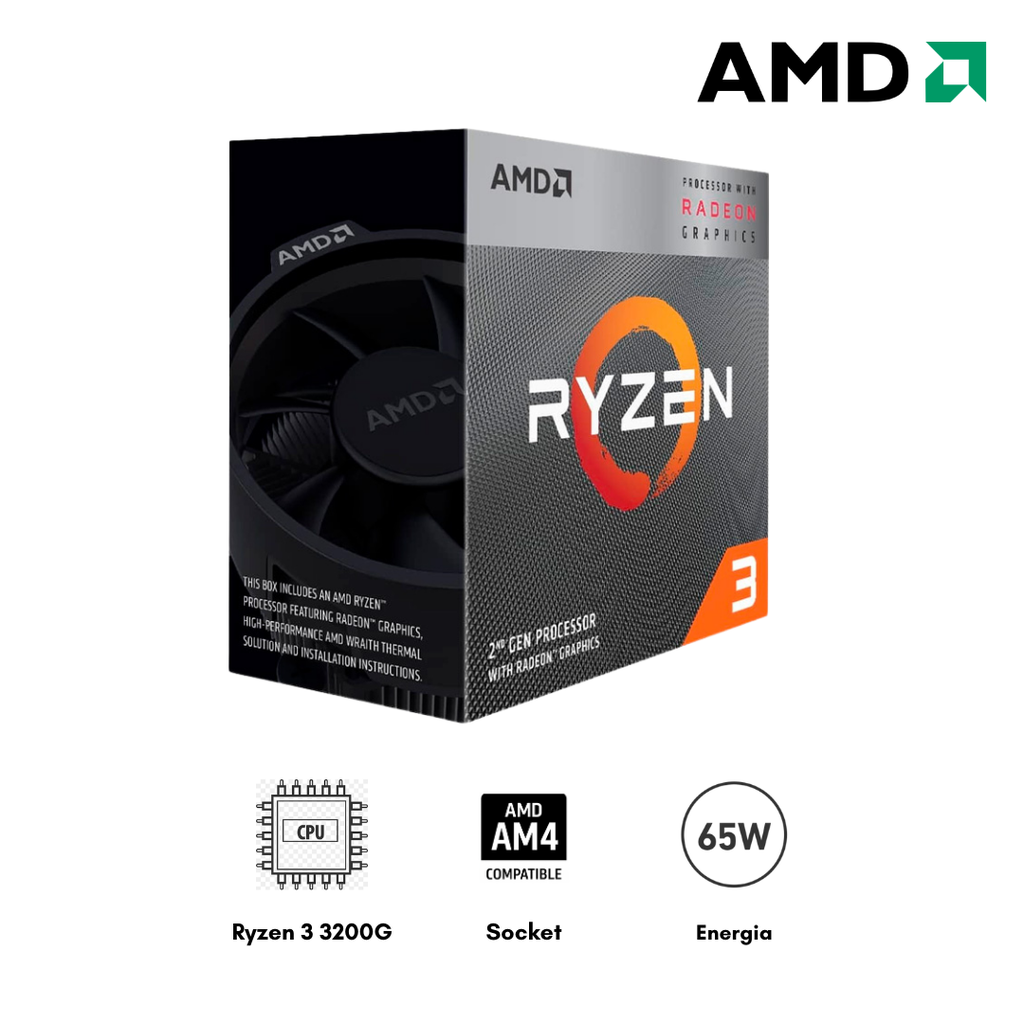Procesador AMD Ryzen 3 3200G 3.60 GHz 4MB Grafico Vega 8 AM4