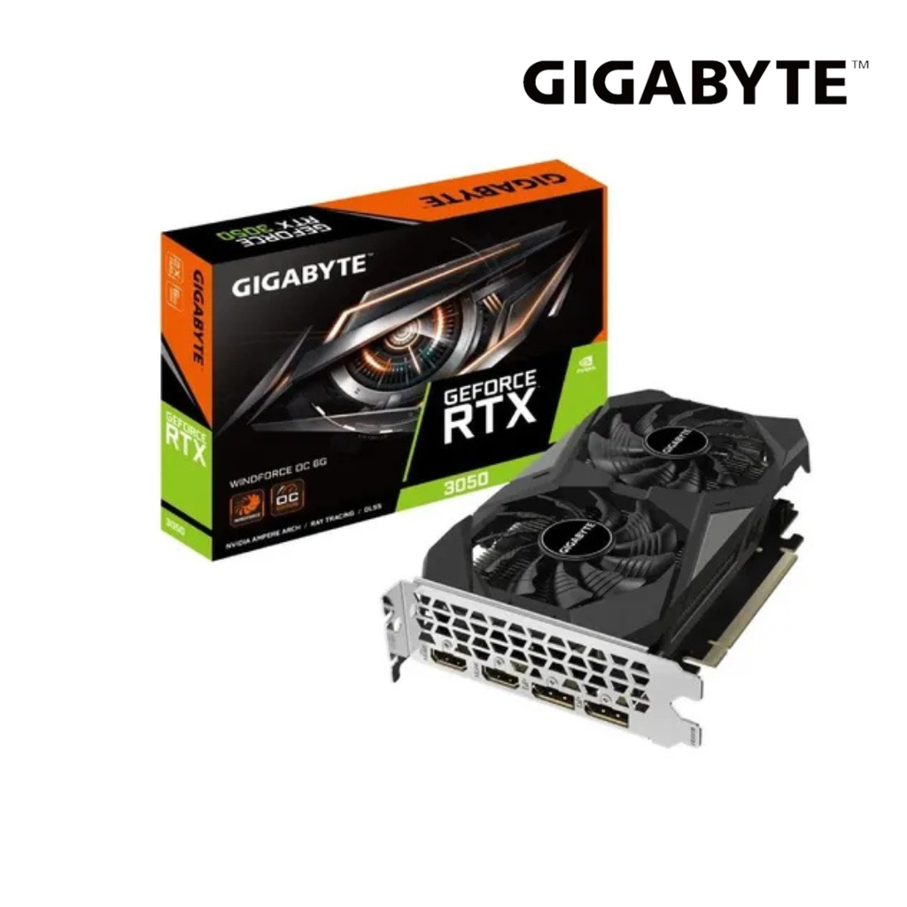 Tarjeta de Video Gigabyte Nvidia RTX 3050 Windforce OC 6GB GDDR6 2 Ventiladores