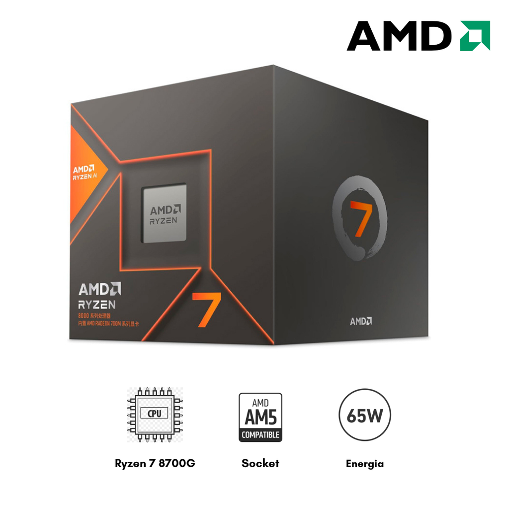 [210392] Procesador AMD Ryzen 7 8700G 5.10 GHz 16MB L3 Cache 8-Cores 5nm TDP 65W