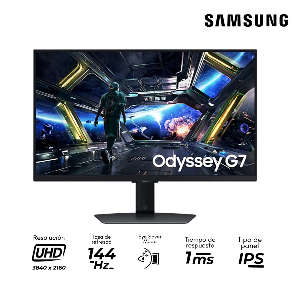 Samsung Odyssey G7 de 27" Monitor UHD 4k 1ms 144Hz
