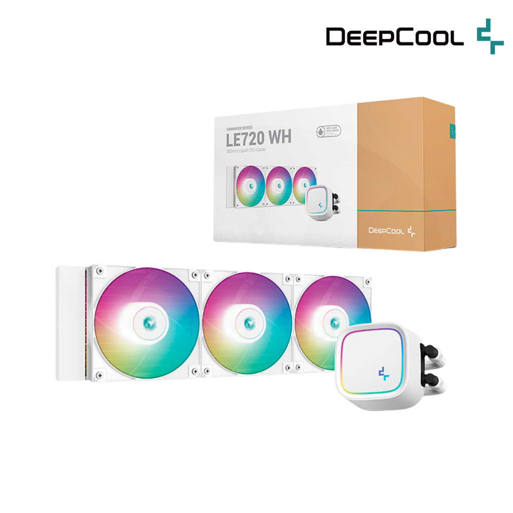 Enfriamiento Liquido Deepcool LE720 WH 3 Ventiladores 360mm Led ARGB