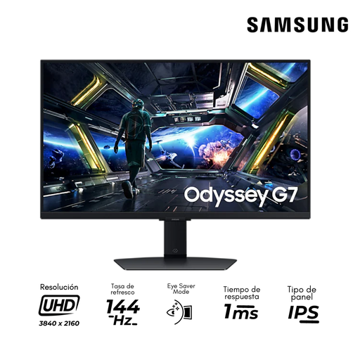[01490717901] Samsung Odyssey G7 de 27" Monitor UHD 4k 1ms 144Hz