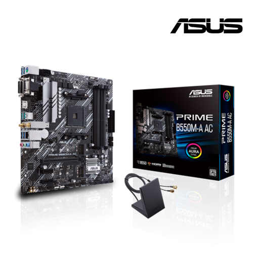 [0109021301] ASUS PRIME B550M-A AC Motherboard Chipset AMD B550 Socket AMD AM4 mATX
