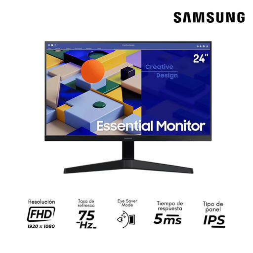 [0149076101] Samsung Monitor Essential S3 C310 24" IPS 5MS FHD 75Hz