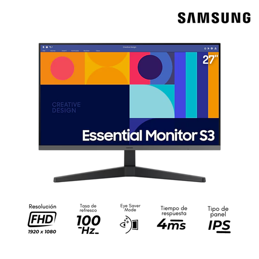 [0149076301] Samsung Monitor Essential S3 C330 27" IPS 4MS FHD 100Hz