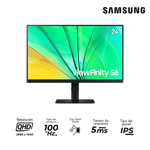 [0149076801] Samsung Monitor ViewFinity S6 de 24" IPS QHD 100Hz