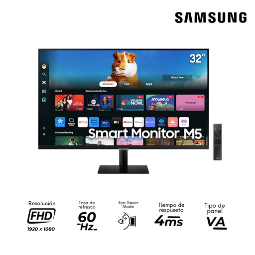 [0149076401] Samsung Monitor Smart TV M5 de 32" VA FHD 60Hz