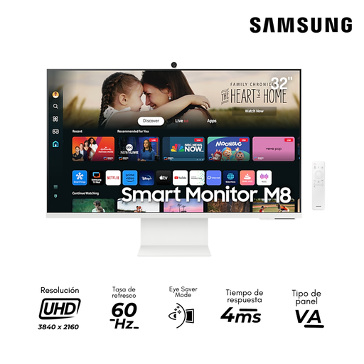 [0149076601] Samsung Monitor Smart TV M8 de 32" VA K4  Camara 60Hz