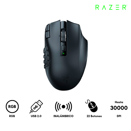 [01470310401] Razer Mouse Gaming Naga V2 MMO 30k Wireless