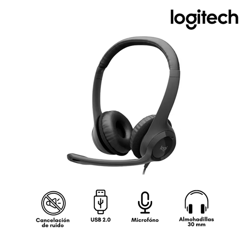 [209343] Auriculares Logitech H390 Estéreo micrófono Interfaz USB-A Negro