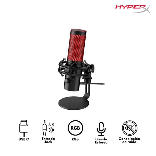 [0131039601] HyperX Microfono QuadCast 2 Negro