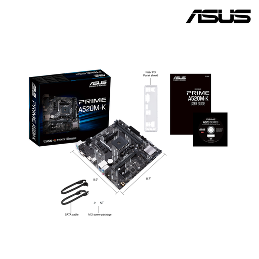[209399] ASUS PRIME A520M-K Motherboard Chipset AMD A520 Socket AMD AM4 Micro ATX