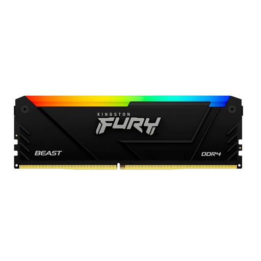 [01370214001] Kingston Fury Beast RGB Black Memoria Ram 8GB DDR4 3200 MHz